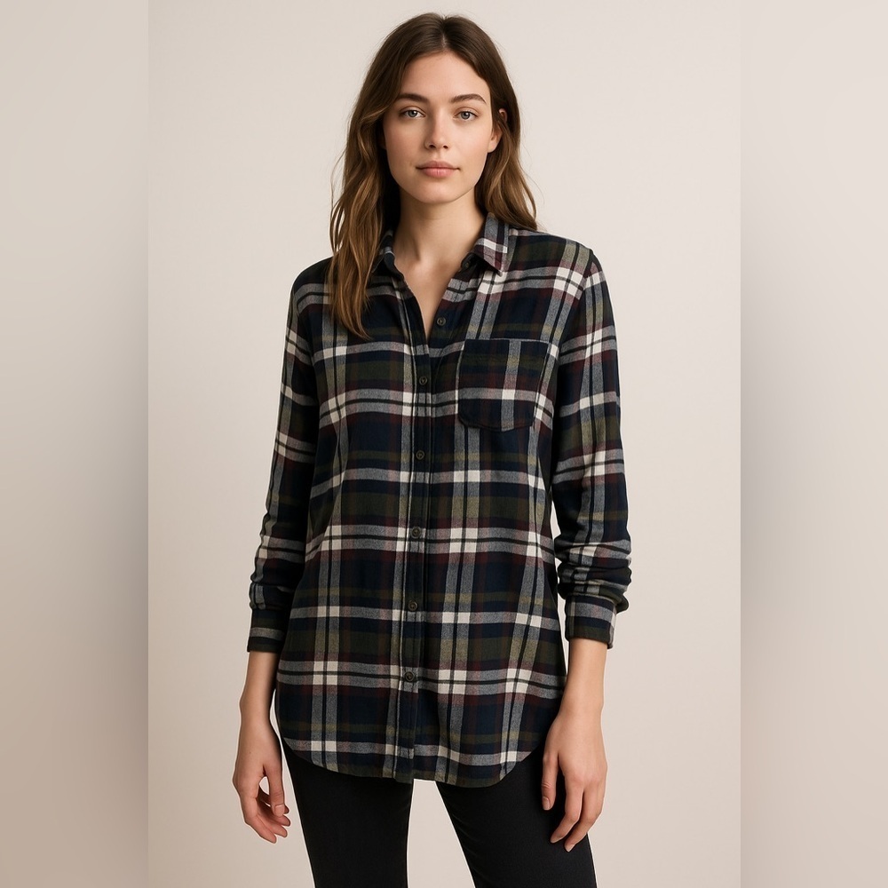 American Eagle Ahh-Mazingly Soft Plaid Boyfriend Shirt Women’s S | Preppy Skater